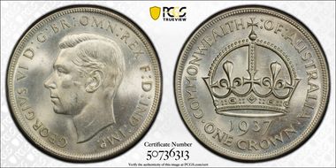 1937 Crown KM-34  Ag MS63