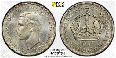 1937 Crown KM-34  Ag MS63
