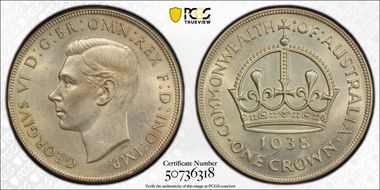 1938 Crown KM-34  Ag MS62