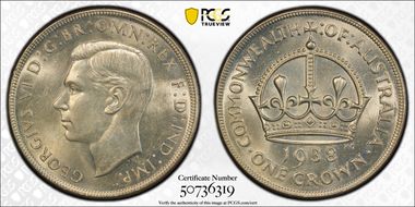 1938 Crown KM-34  Ag MS62