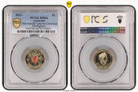 2023 $2 35th Ann $2 Coin Set Colorized Firefighters MS66