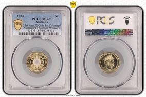 2023 $2 35th Ann $2 Coin Set Colorized Australia's Frontline Workers MS67