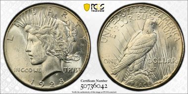 1928 $1 MS62