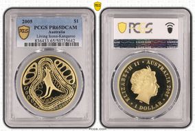 2005 $1 Living Icons-Kangaroo PR65DCAM