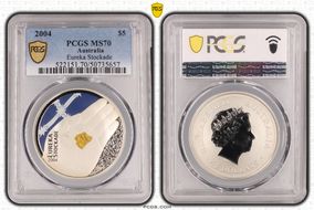 2004 $5 Eureka Stockade Colorized MS70