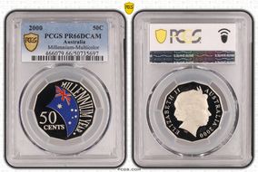 2000 50C Millennium - Colorized PR66DCAM