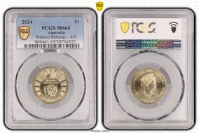 2024 $1 Western Bulldogs - AFL MS65