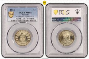 2024 $1 Richmond Tigers - AFL MS65