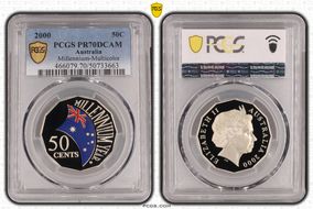 2000 50C Millennium - Colorized PR70DCAM