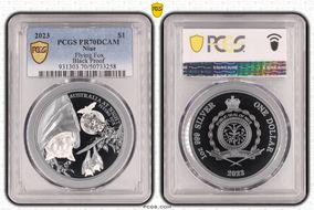 2023 $1 Flying Fox Black Proof PR70DCAM