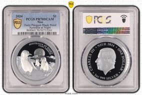 2024 $1 Fairy Penguin Black Proof Australia at Night PR70DCAM