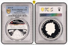 2015-P $1 Making of a Nation PR69DCAM