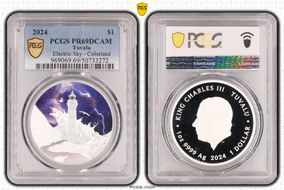 2024 $1 Electric Sky - Colorized PR69DCAM