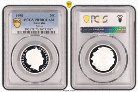 1998 20C Silver PR70DCAM
