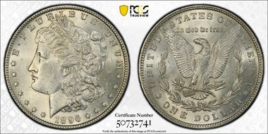1896 $1 VAM 19, 8 in Denticle MS61