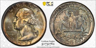 1957 25C Type B Reverse, FS-901 MS65