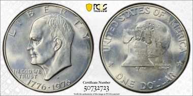 1976-S $1 Silver MS64
