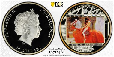 2013 $20 Masterpieces of Art Colorized Lady Godiva PR69DCAM