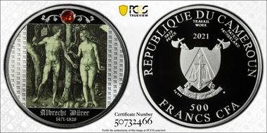 2021-MW 500 Fr Adam and Eve Colorized PR69DCAM