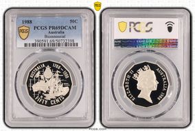 1988 50C Bicentennial PR69DCAM
