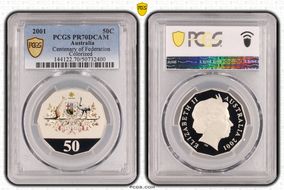2001 50C Centenary of Federation Colorized PR70DCAM