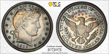 1916 25C Barber MS66