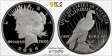 2024-S $1 Peace Dollar First Strike PR70DCAM
