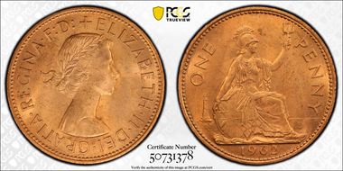 1962 1D S-4157 MS65RD