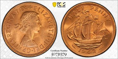 1962 1/2D S-4158 MS65RD