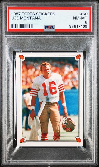 1987 Topps TOPPS STICKERS #60 Joe Montana front