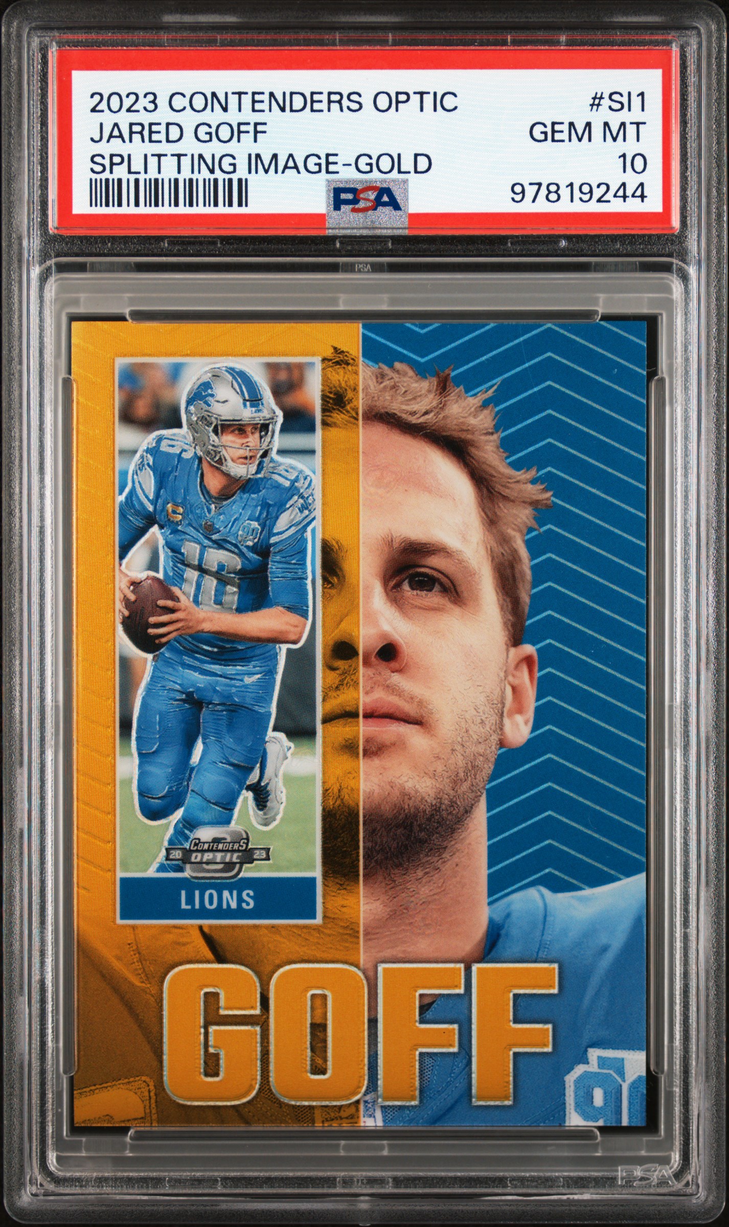 2023 jared goff panini contenders optic splitting image splitting image