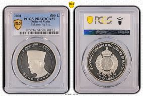 2001 500 L Sukarno Ag 1oz PR64DCAM