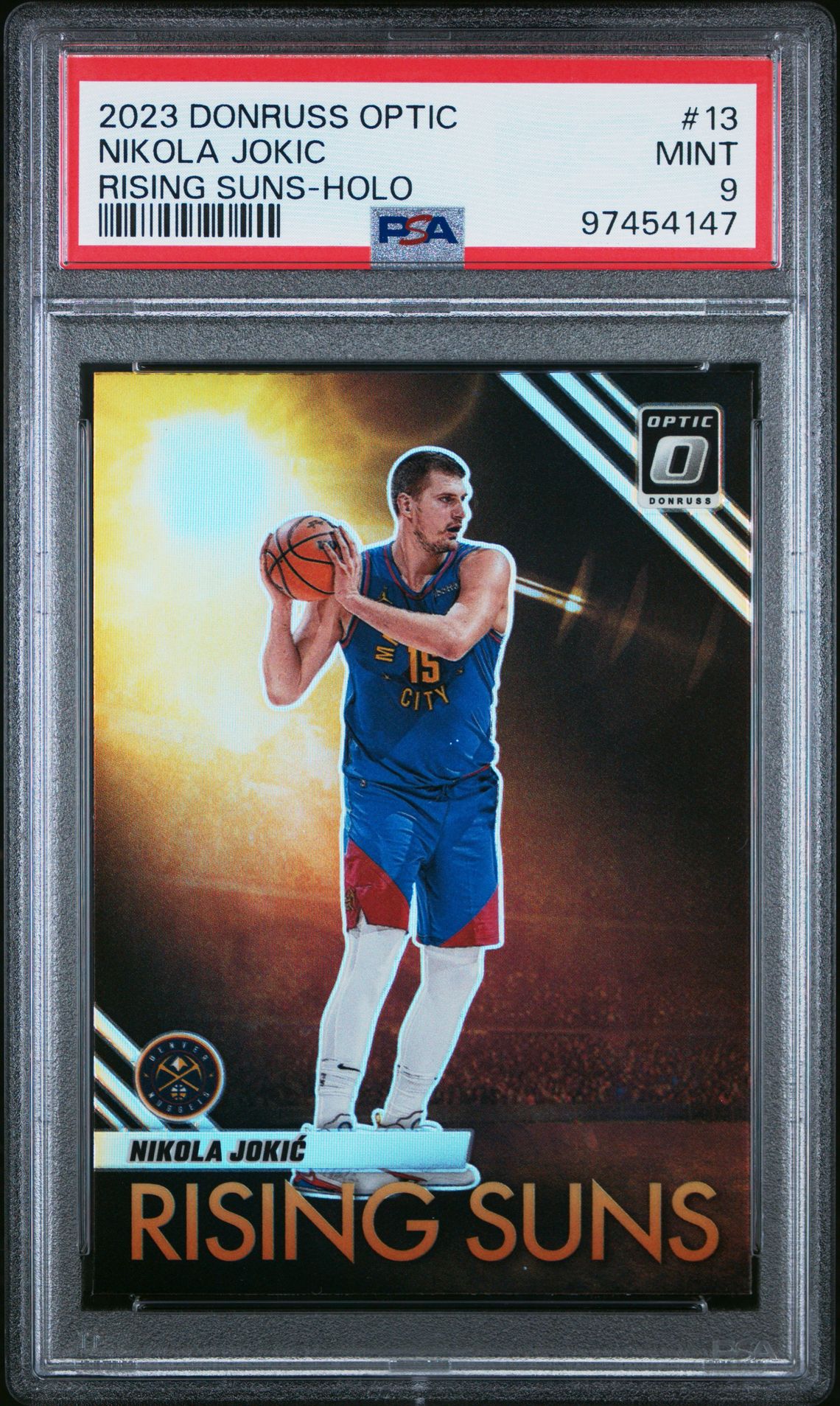2023 Panini PANINI DONRUSS OPTIC RISING SUNS HOLO #13 Nikola Jokic front
