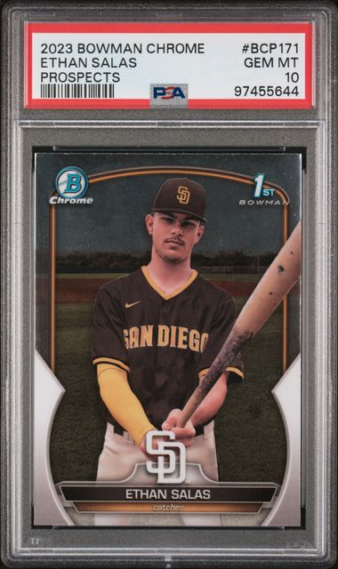 2023 Bowman BOWMAN MEGA BOX CHROME PROSPECTS #171 Ethan Salas front
