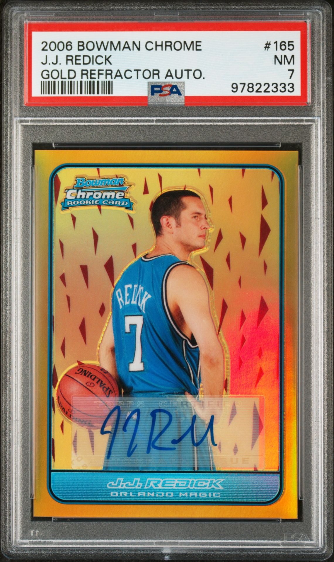 2006 Bowman Chrome BOWMAN CHROME GOLD REFRACTOR AUTO. #165 J.J. Redick front