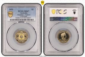 2023 $2 Matildas - Yellow Colorized MS67