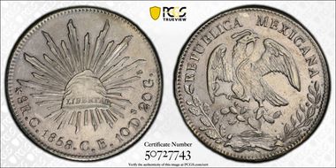 1858-C CE 8 R Cn13 AU58