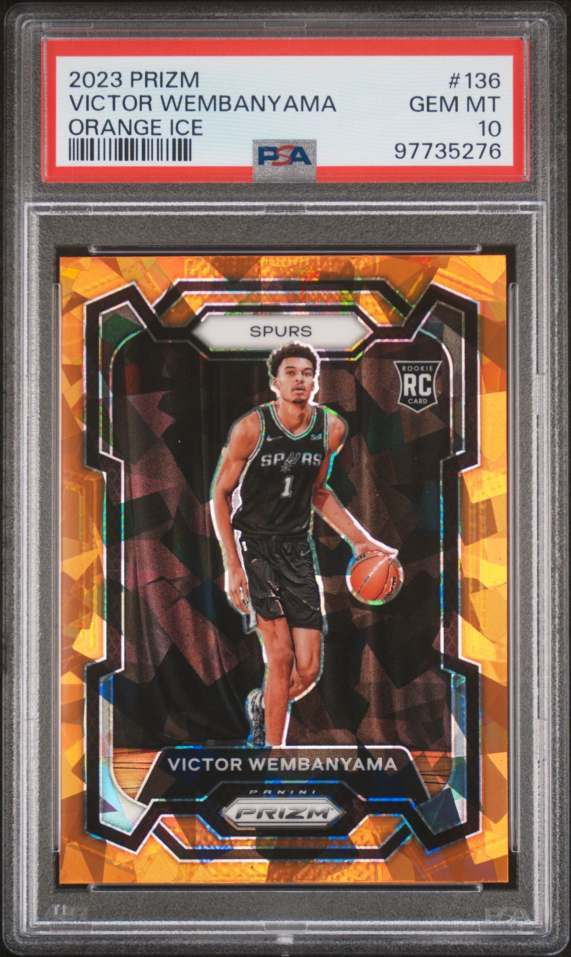 2023 Panini PANINI PRIZM Orange #136 Victor Wembanyama front