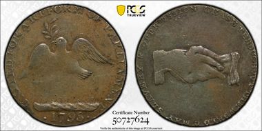 1795 Tk 1/2D DH-289f Middlesex Corresponding Society N1BN