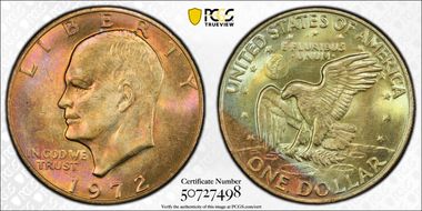 1972 $1 Type 3 MS64