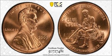 2009-D 1C Lincoln-Formative Years MS68RD