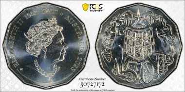 2023 50C QE II Memorial Cu-Ni MS67