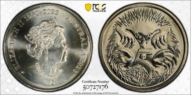 2023 5C QEII Memorial 1952-2022 MS69