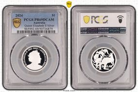2024 $1 Queen Elizabeth II  Ag PR69DCAM