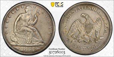 1855-O 50C Arrows N1