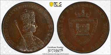(c.1790) Tk 1/2D DH-34 Essex, Hornchurch Bronzed PR65