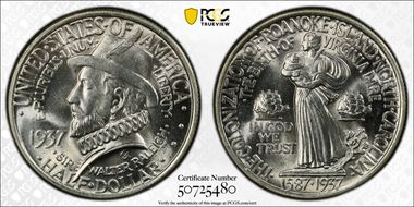 1937 50C Roanoke MS65