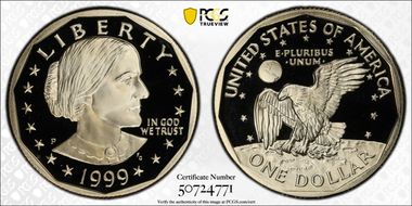 1999-P SBA$1 PR69DCAM