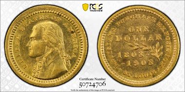 1903 G$1 LA Purchase, Jefferson MS64