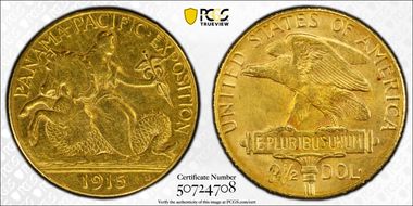 1915-S $2.50 Panama-Pacific N1